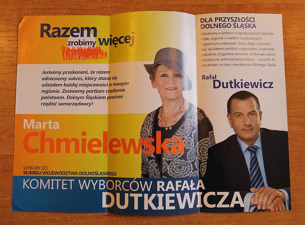 Kampania wyborcza 2010 r. na ulotkach