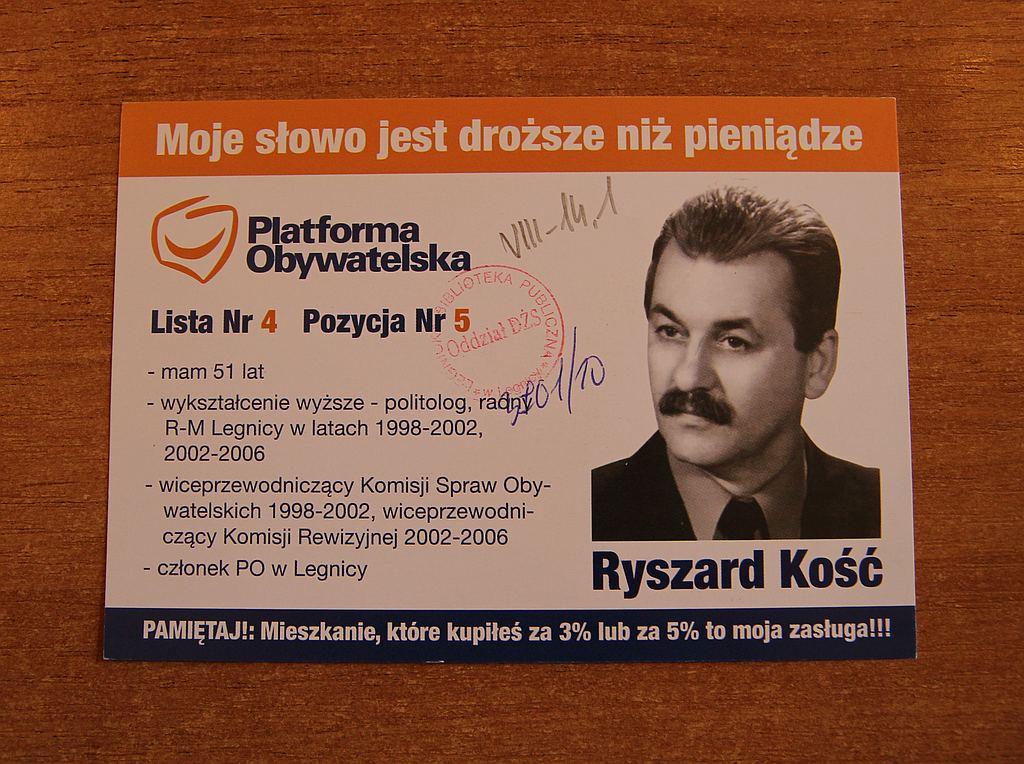 Kampania wyborcza 2010 r. na ulotkach