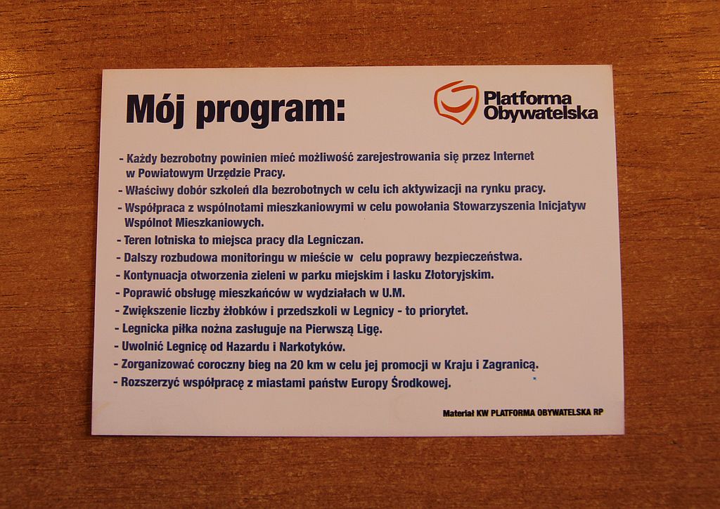 Kampania wyborcza 2010 r. na ulotkach