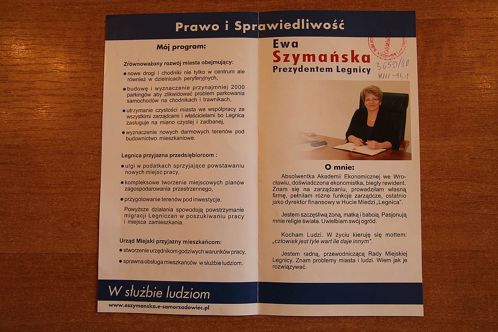 Kampania wyborcza 2010 r. na ulotkach