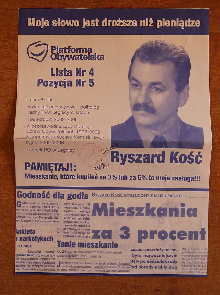 Kampania wyborcza 2010 r. na ulotkach