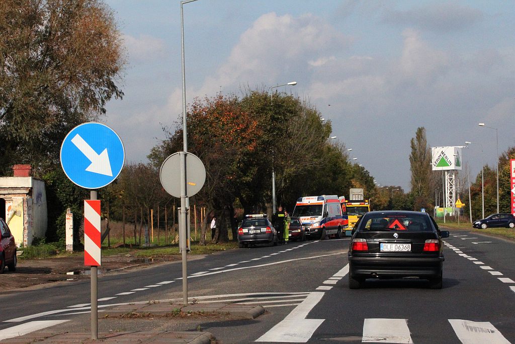 Potrącenie motocyklisty na Nowodworskiej