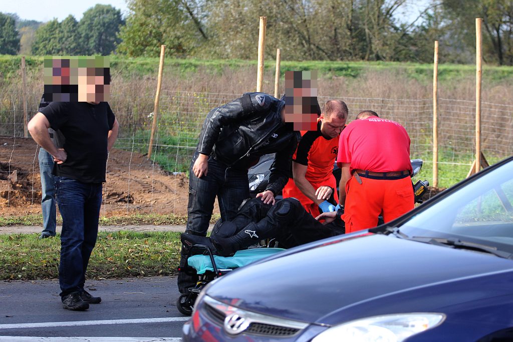 Potrącenie motocyklisty na Nowodworskiej
