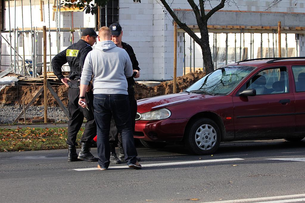 Potrącenie motocyklisty na Nowodworskiej