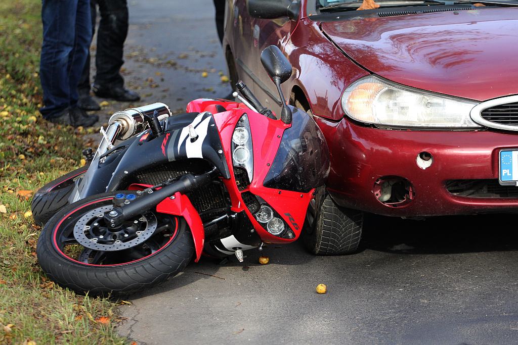 Potrącenie motocyklisty na Nowodworskiej