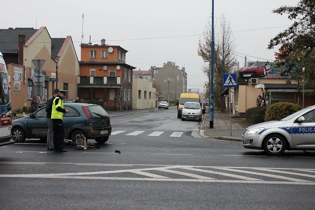 Potrącenie rowerzysty na ulicy Wrocławskiej