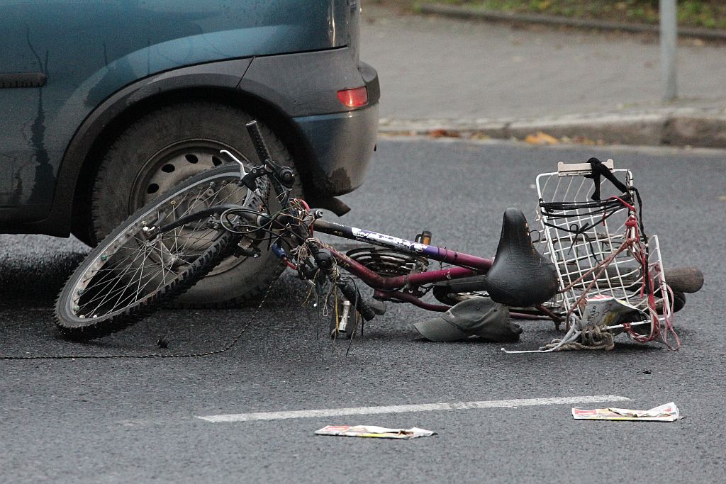 Potrącenie rowerzysty na ulicy Wrocławskiej