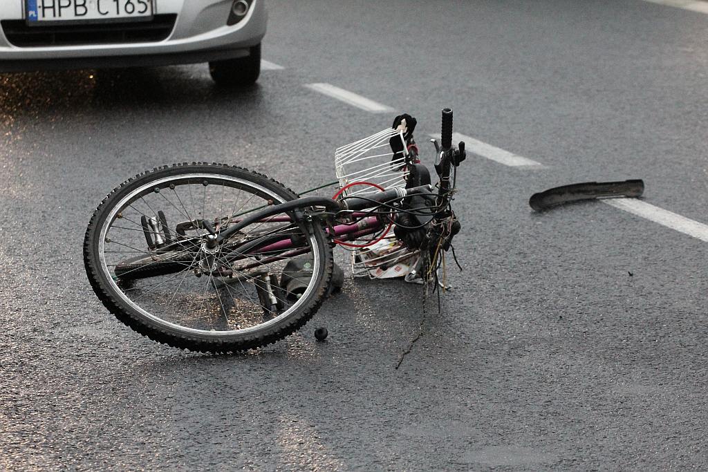 Potrącenie rowerzysty na ulicy Wrocławskiej