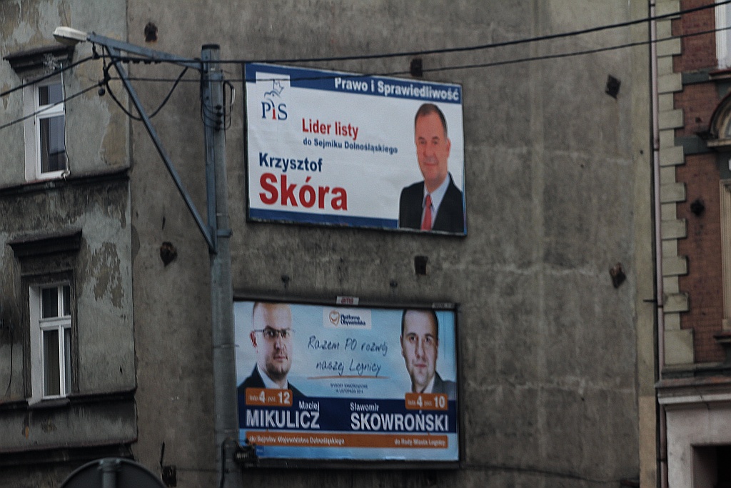 Kampania wyborcza na plakatach