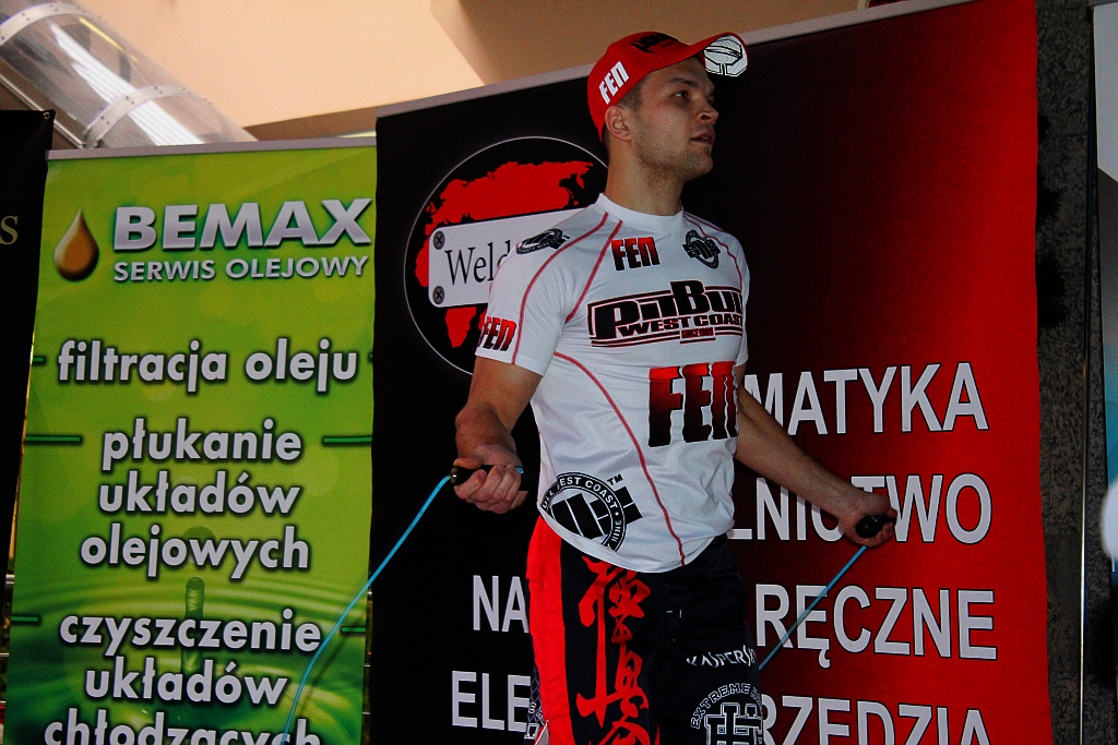 Trening Pawła Biszczaka w Galerii Gwarna