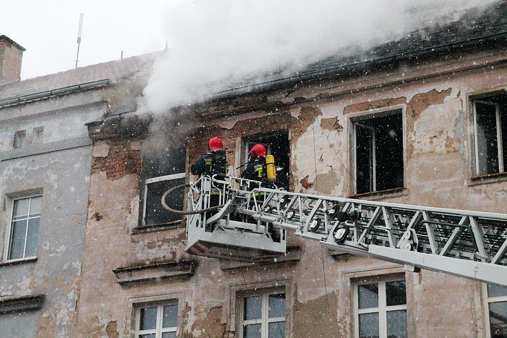 Pożar kamienicy przy ulicy Głogowskiej