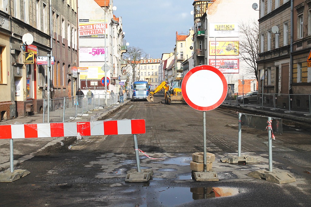 Ulica Jaworzyńska w remoncie