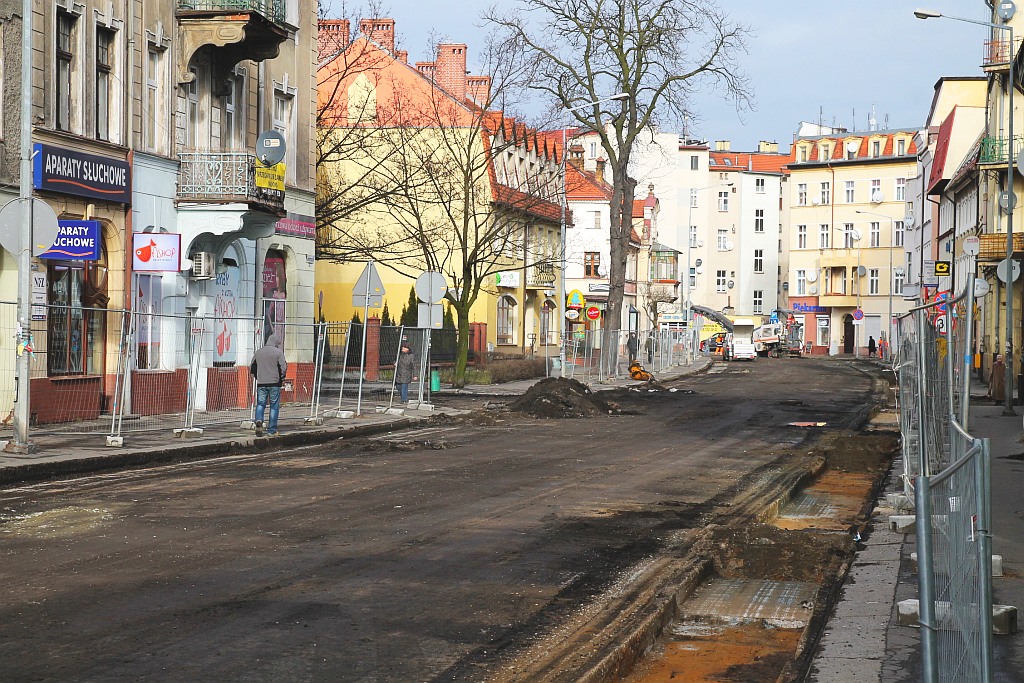 Ulica Jaworzyńska w remoncie