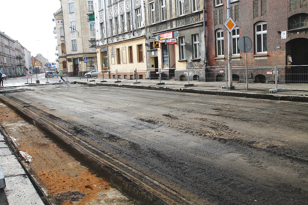 Ulica Jaworzyńska w remoncie