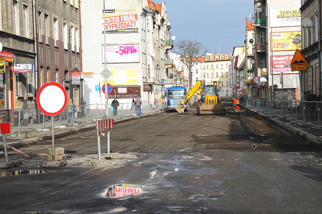 Ulica Jaworzyńska w remoncie