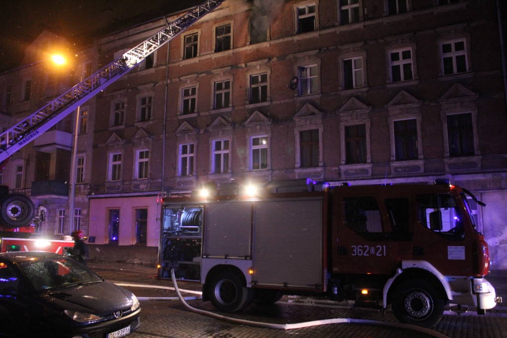 Pożar mieszkania przy ulicy Wrocławskiej
