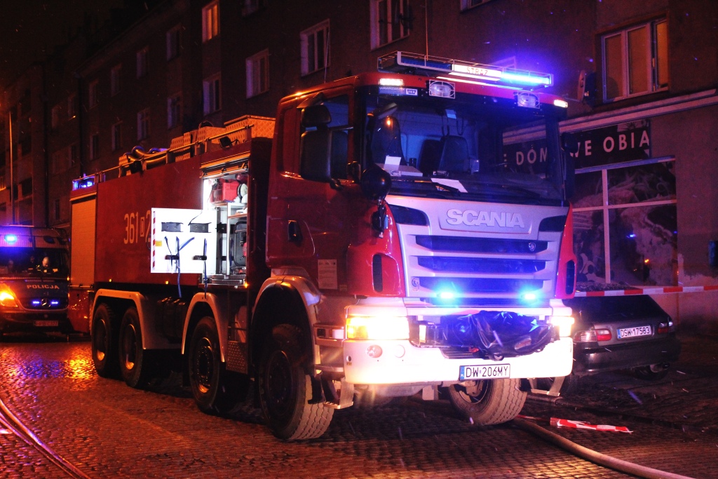Pożar mieszkania przy ulicy Wrocławskiej