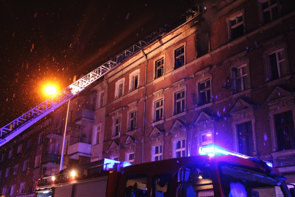 Pożar mieszkania przy ulicy Wrocławskiej