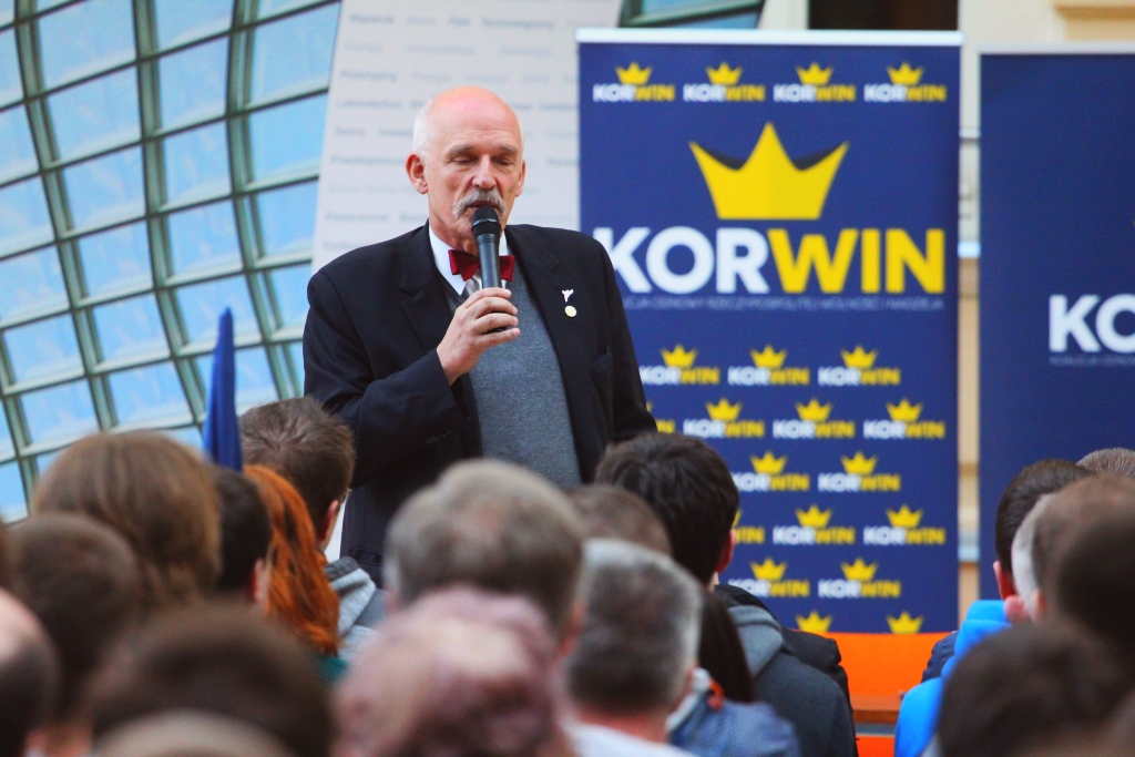 Korwin-Mikke w Legnicy. Na sali komplet
