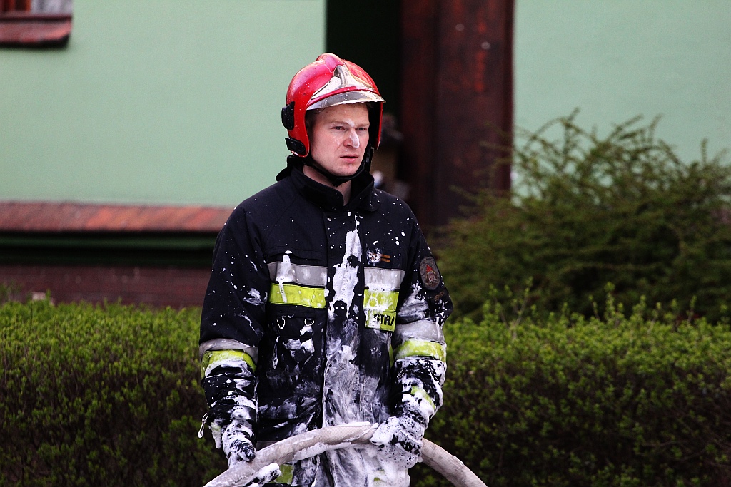 Na Kościuszki samochód stanął w ogniu