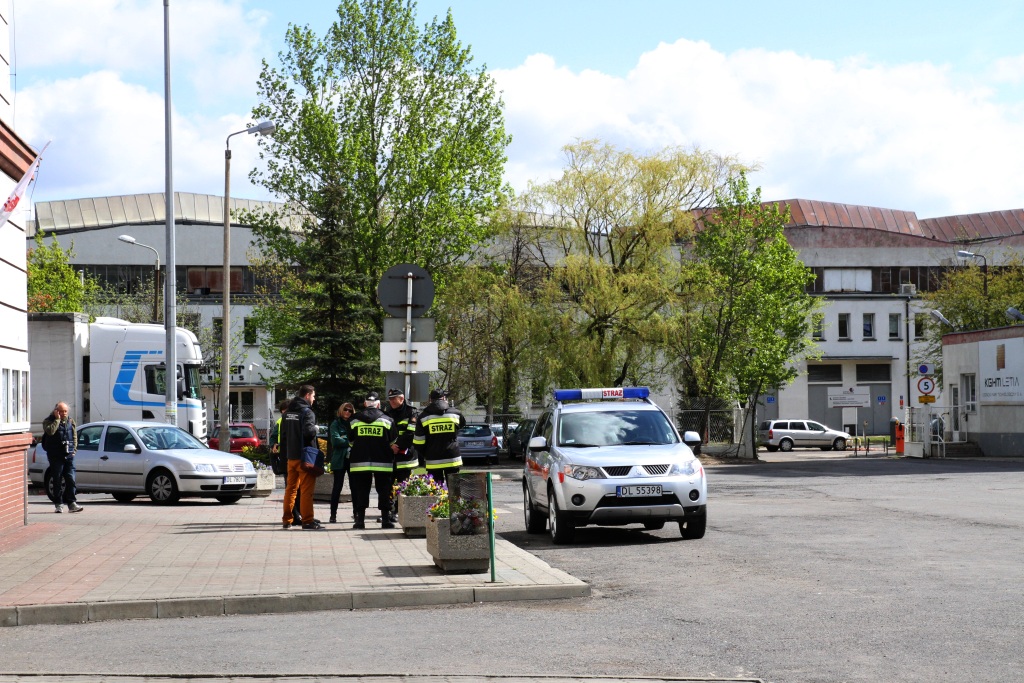 Strażacy gasili pożar w hucie. Na szczęście na niby