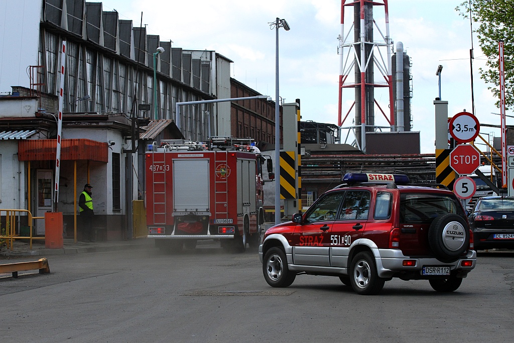 Strażacy gasili pożar w hucie. Na szczęście na niby