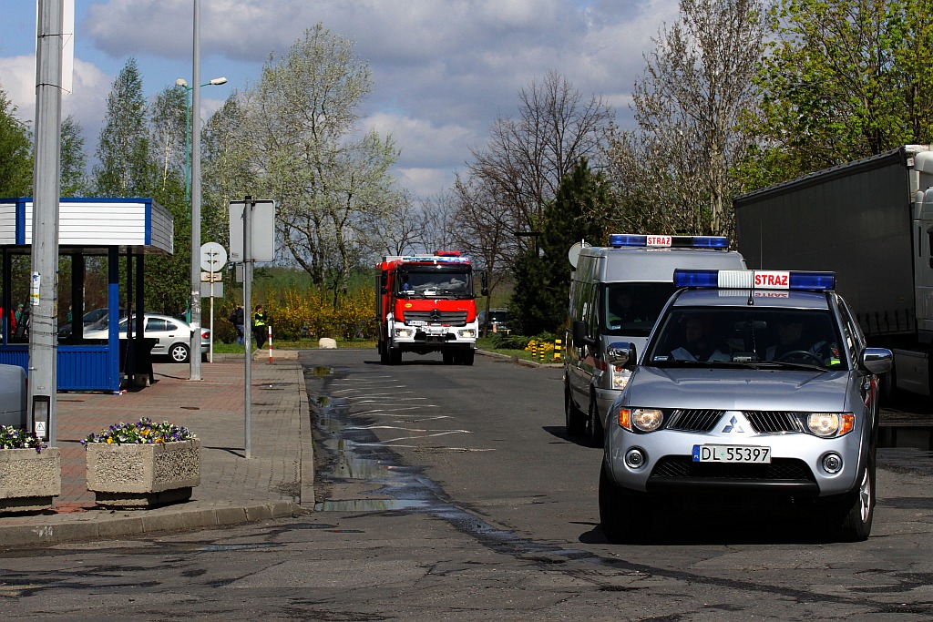 Strażacy gasili pożar w hucie. Na szczęście na niby