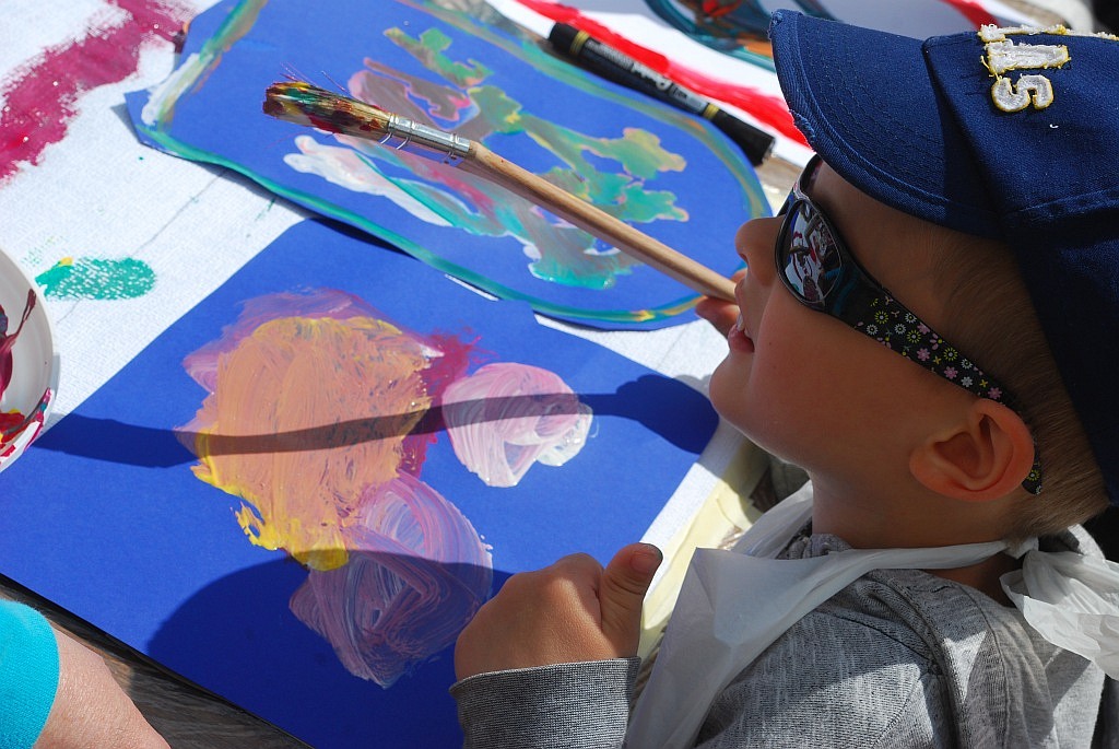 Malowanie godła w rynku