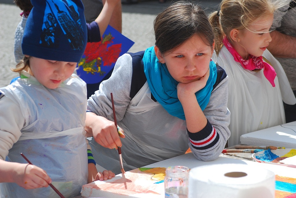 Malowanie godła w rynku