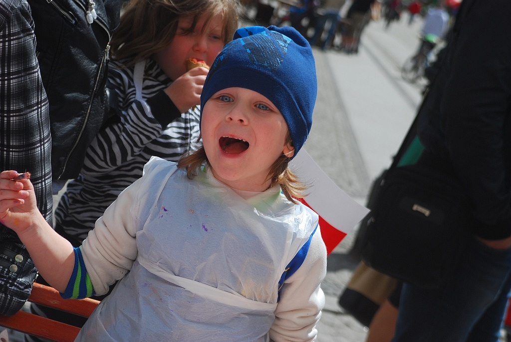 Malowanie godła w rynku