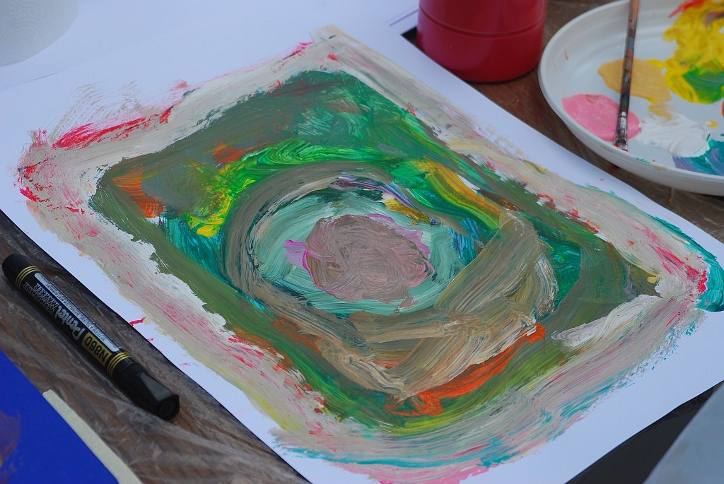 Malowanie godła w rynku