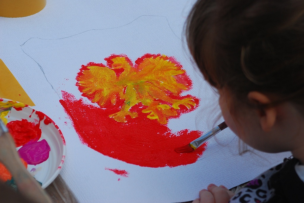 Malowanie godła w rynku