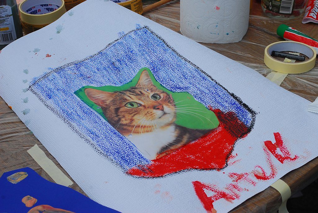 Malowanie godła w rynku