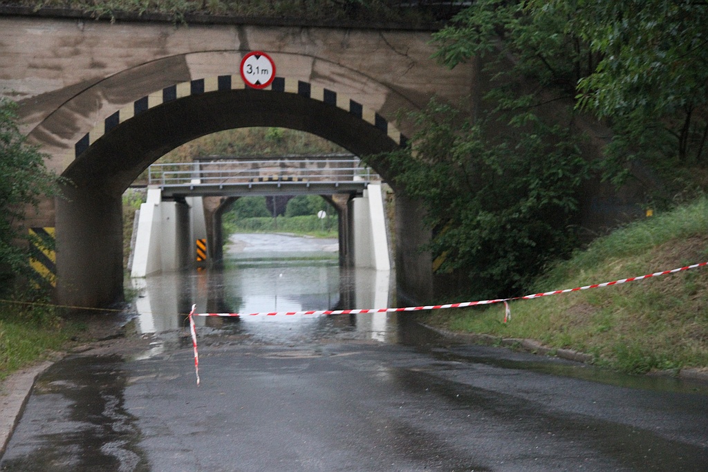 Legnica po przejściu ulewnej burzy
