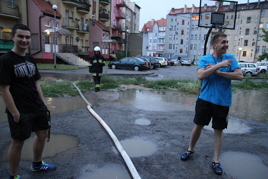 Legnica po przejściu ulewnej burzy