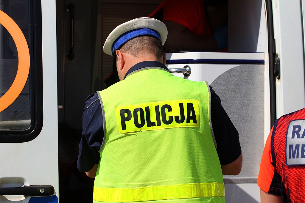 Wypadek na rondzie na Piekarach