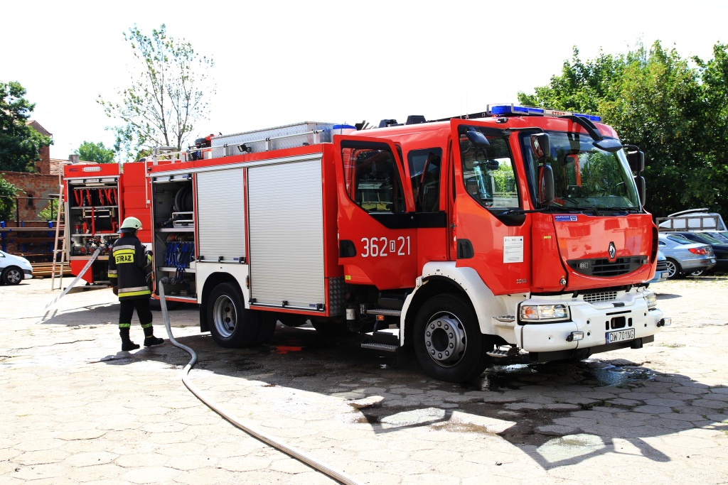 Pożar w warsztacie samochodowym przy Krętej
