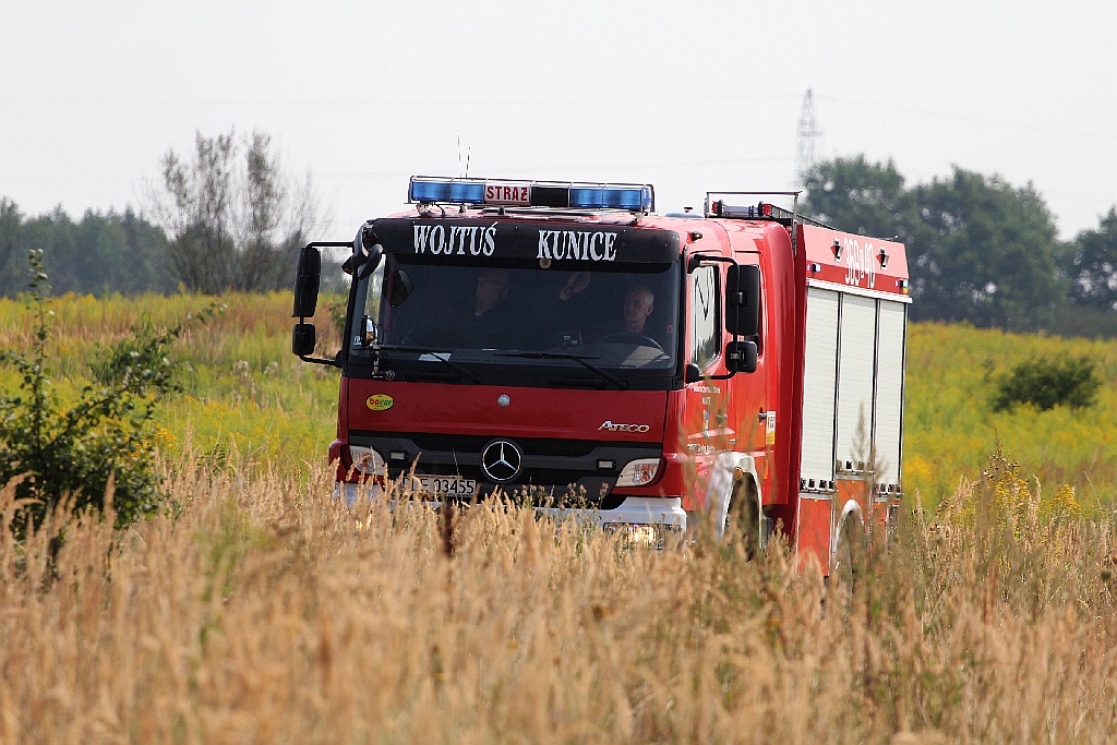 Pożar ścierniska w okolicy szpitala