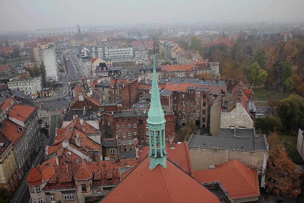 Jak wygląda jesienna Legnica z wieży Kościoła Mariackiego
