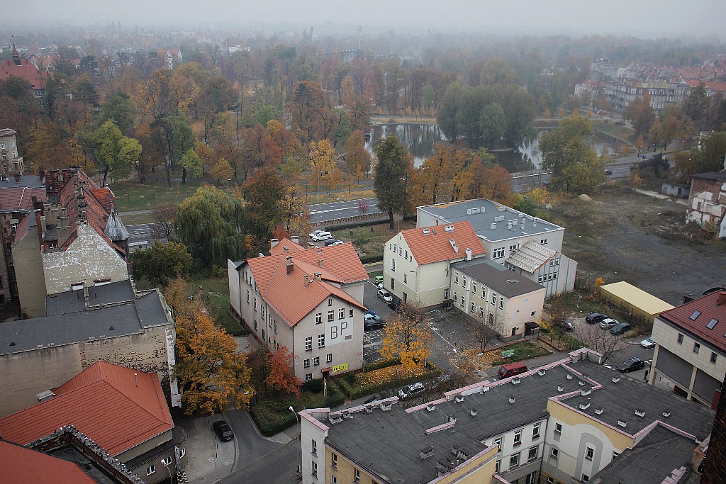 Jak wygląda jesienna Legnica z wieży Kościoła Mariackiego