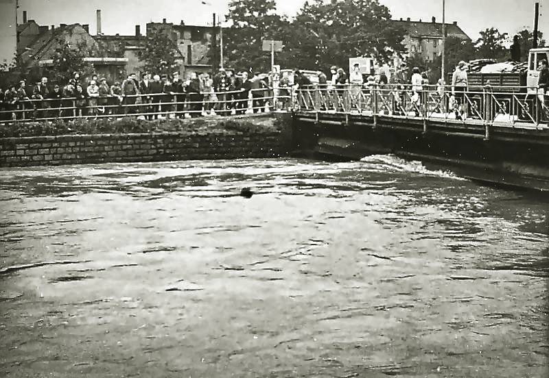 Powódź w 1977 roku. Zdjęcia Wincentego Kołodziejskiego