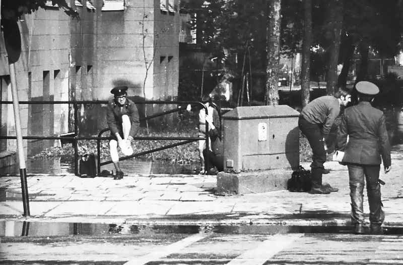 Powódź w 1977 roku. Zdjęcia Wincentego Kołodziejskiego