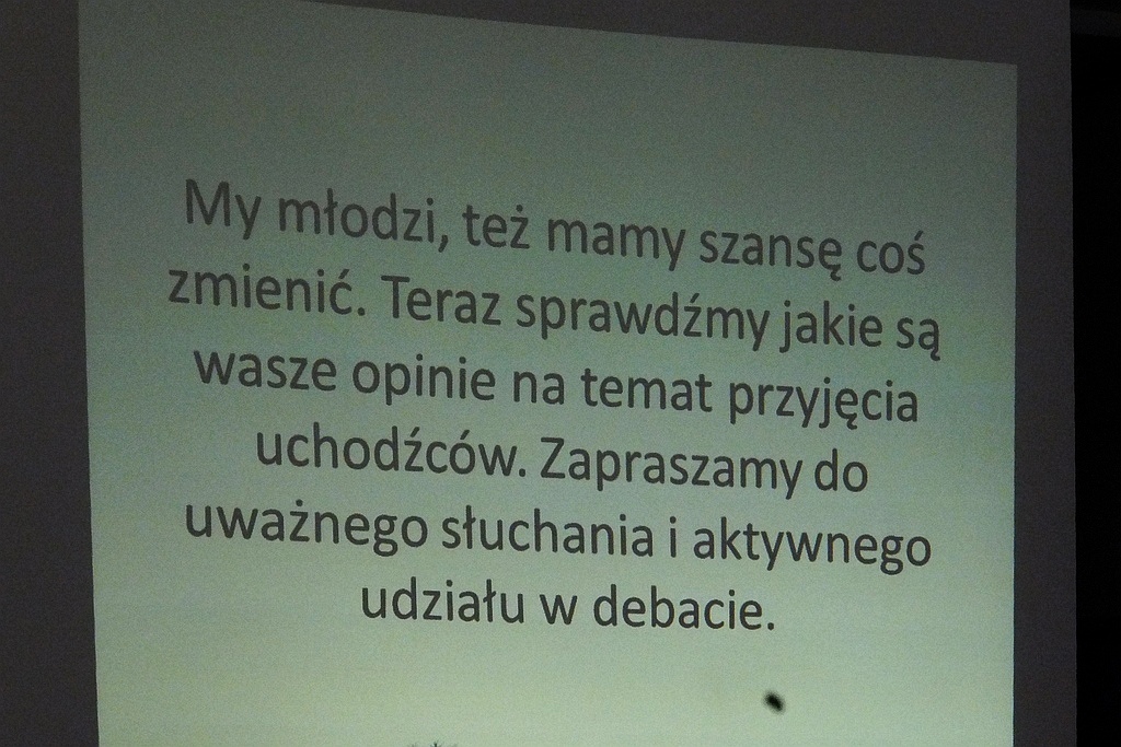 W VI Liceum Ogólnokształcącym odbyła się debata o uchodźcach