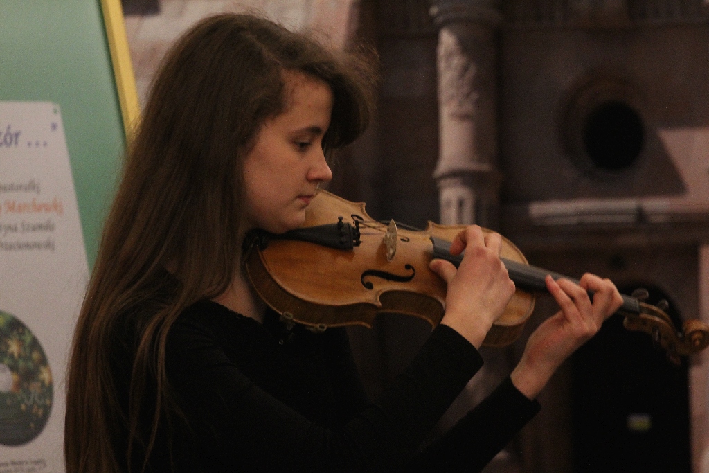Pejzaże zimowo - świąteczne muzyką malowane w Muzeum Miedzi