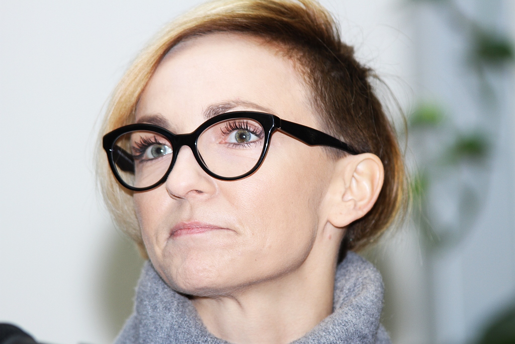 Anna Wyszkoni na otwarciu wystawy 