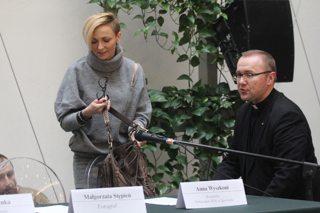 Anna Wyszkoni na otwarciu wystawy 