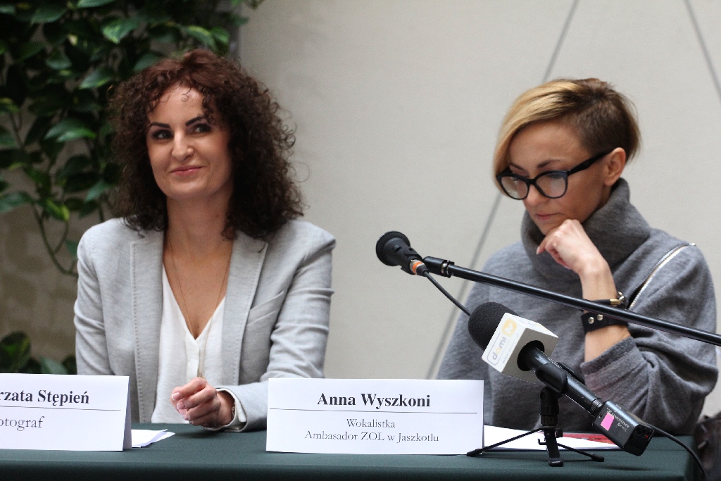 Anna Wyszkoni na otwarciu wystawy 