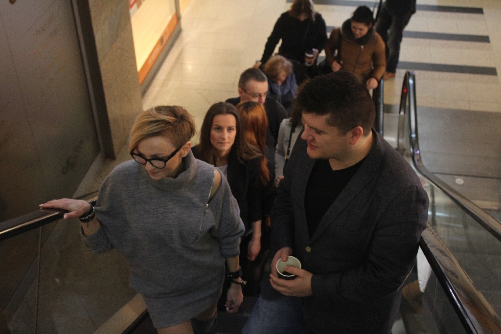 Anna Wyszkoni na otwarciu wystawy 