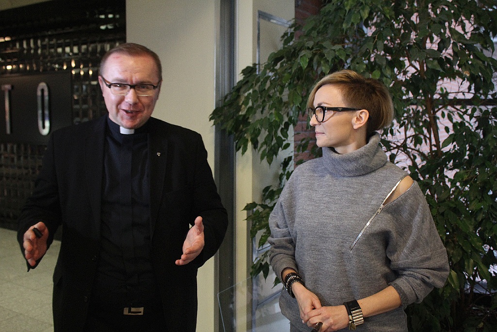Anna Wyszkoni na otwarciu wystawy 