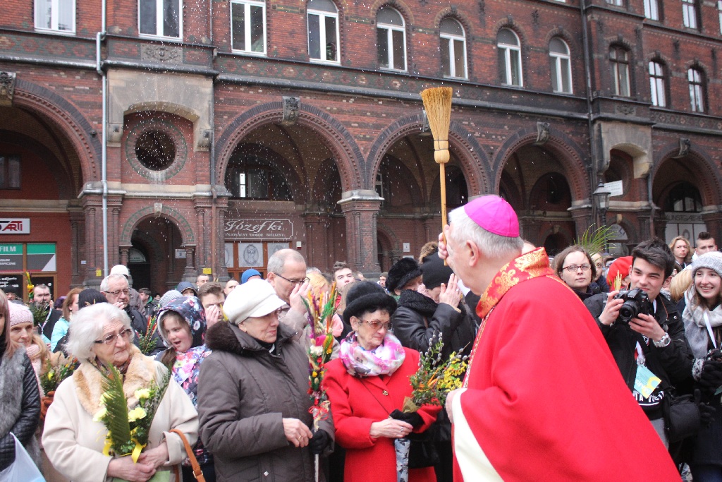 Msza święta w legnickiej Katedrze w Niedzielę Palmową